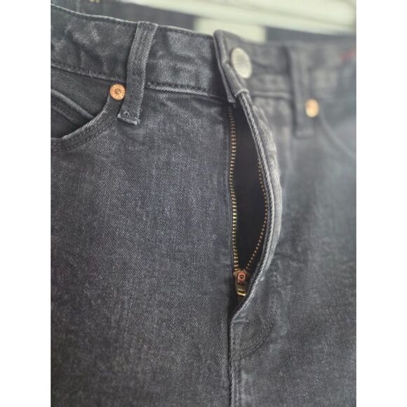 Avec Les Filles "IT GIRL" Black Mid Rise Flare Leg Denim Pants size 26 - Picture 9 of 11